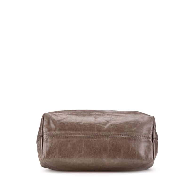 Prada Vitello Shine Satchel Brown Leather Good condition - Inside View