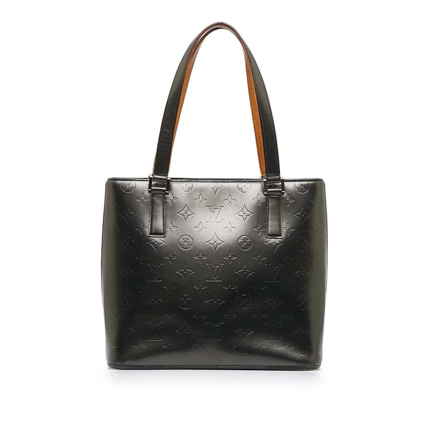 Louis Vuitton Monogram Mat Stockton Grey Leather Fair condition - Front View