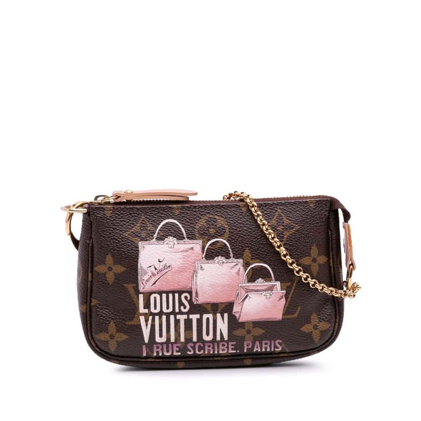 Louis Vuitton Monogram Affiche Mini Pochette Accessoires Brown Canvas Good condition - Front View