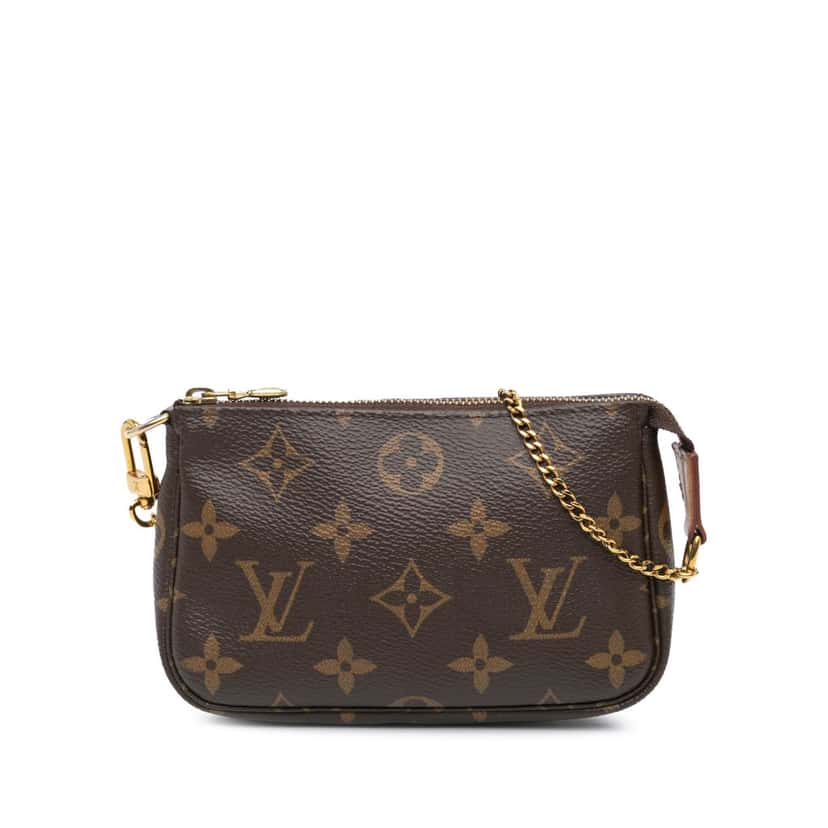 Louis Vuitton Monogram Mini Pochette Accessoires Brown Canvas Good condition - Front View