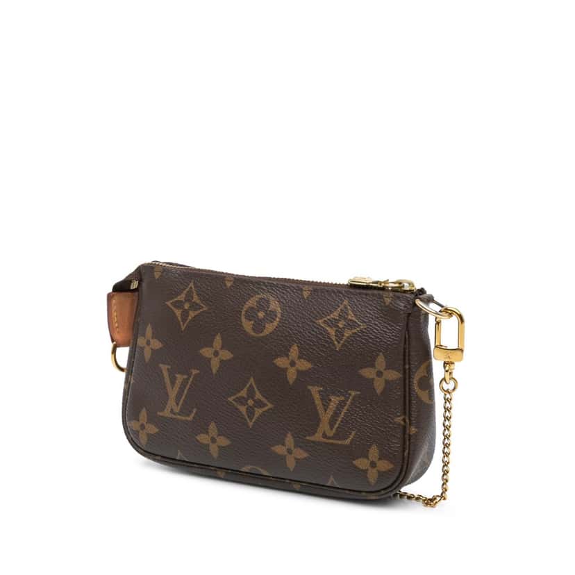Louis Vuitton Monogram Mini Pochette Accessoires Brown Canvas Good condition - Back View