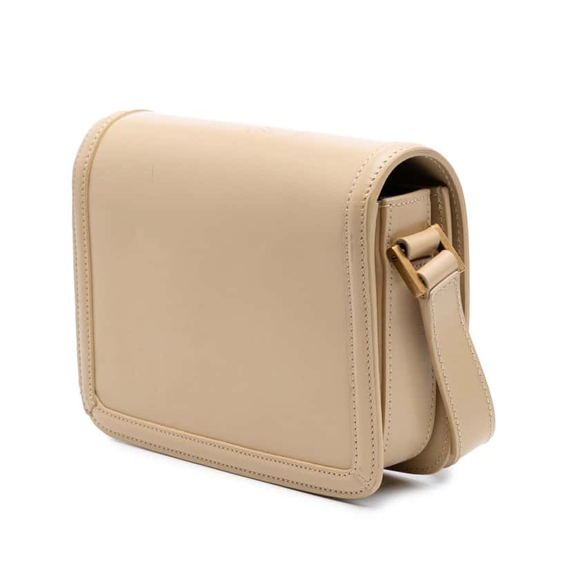 Saint Laurent Small Calfskin Solferino Satchel In Box Brown Leather Good condition - Back View