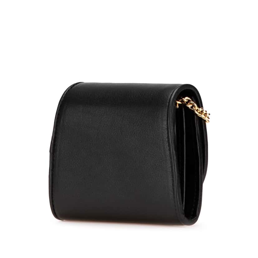 Gucci Medium Calfskin Blondie Wallet on Chain Black Leather Good condition - Back View