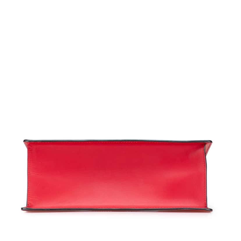 Gucci Medium Leather Sylvie Top Handle Bag Red Leather Good condition - Inside View
