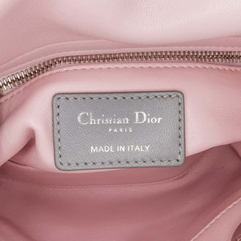 Dior Mini Tricolor Lambskin Cannage Lady Dior Pink Leather Good condition - Box View
