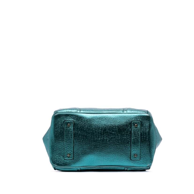 Burberry Metallic Calfskin Blaze Handbag Blue Leather Good condition - Inside View