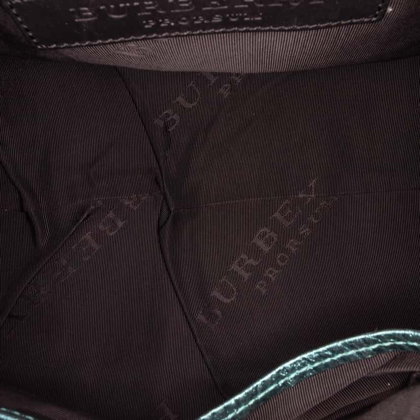 Burberry Metallic Calfskin Blaze Handbag Blue Leather Good condition - Model View
