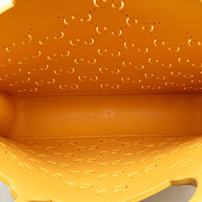 Gucci Kids GG Rubber Tote Yellow Polyester Good condition - Model View