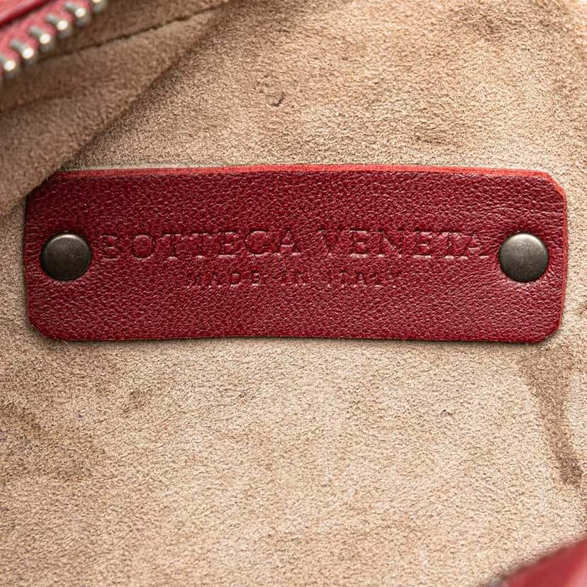 Bottega Veneta Nappa Intrecciato Belt Bag Red Leather Good condition - Box View