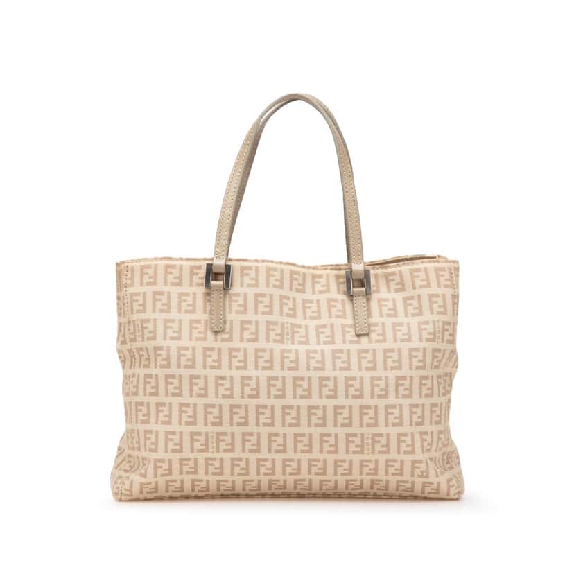 Fendi Zucchino Canvas Tote Brown Canvas Very good condition - Front View