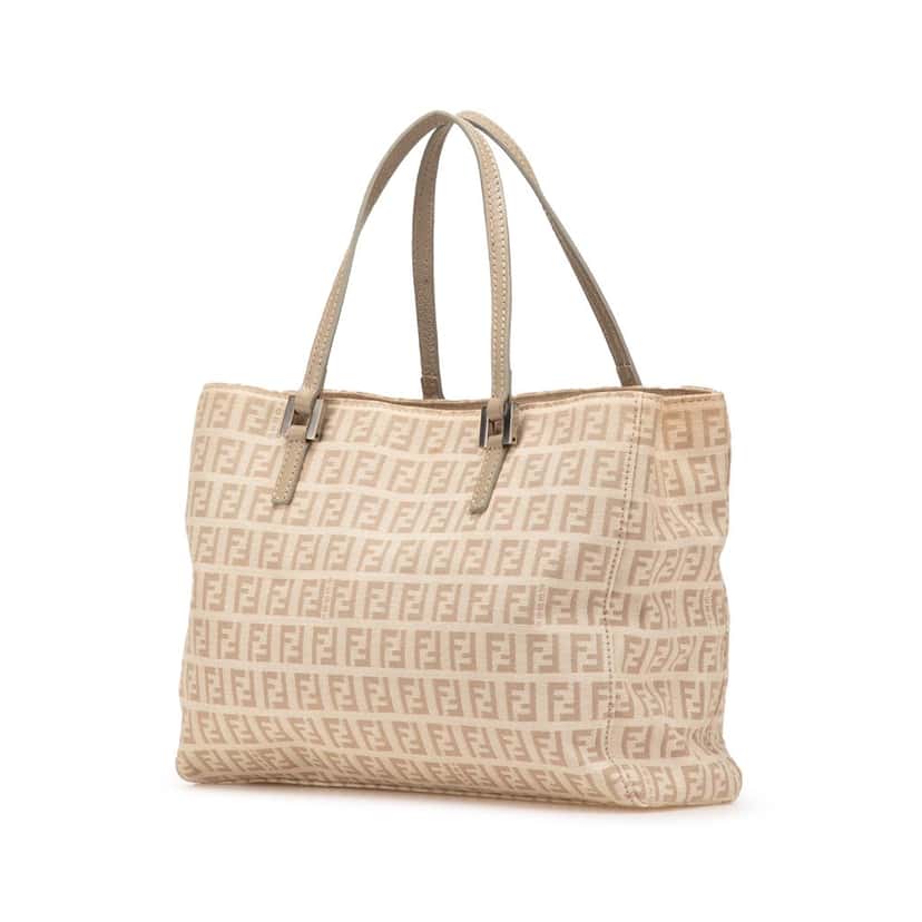 Fendi Zucchino Canvas Tote Brown Canvas Very good condition - Back View