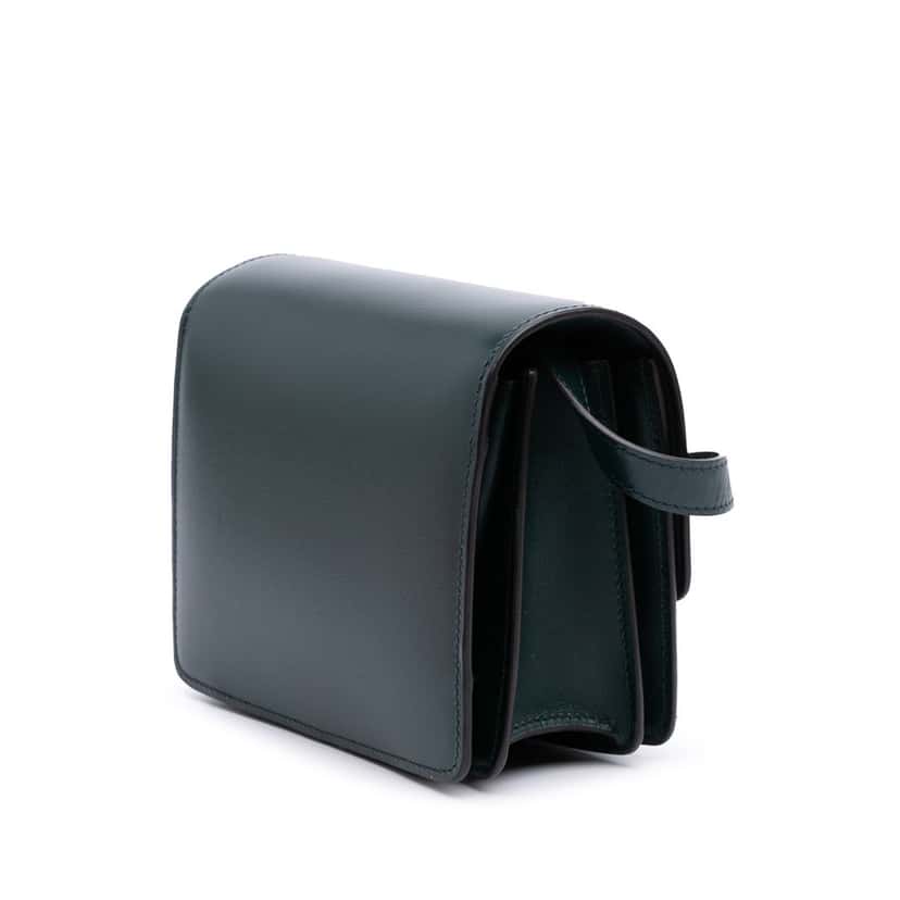 Celine Small Calfskin Classic Box Green Leather Very good condition - Back View