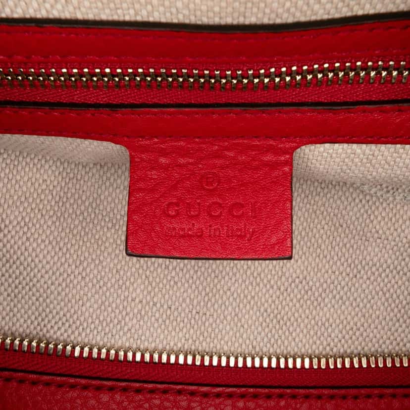 Gucci Leather Soho Shoulder Bag Red Leather Good condition - Box View