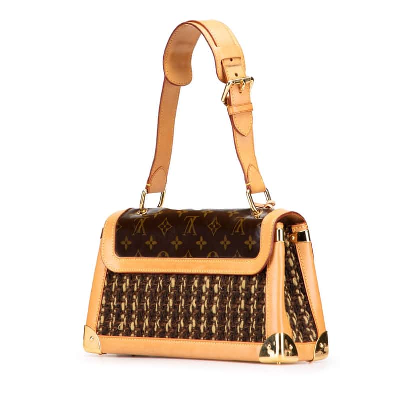 Louis Vuitton Limited Edition Monogram Vinyl Tweedy Rabat Brown Tweed Good condition - Back View