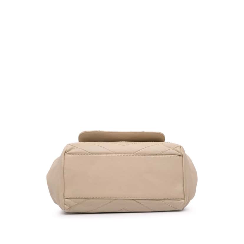 Saint Laurent Small Chevron Lambskin Monogram Nolita Shoulder Bag Brown Leather Good condition - Inside View