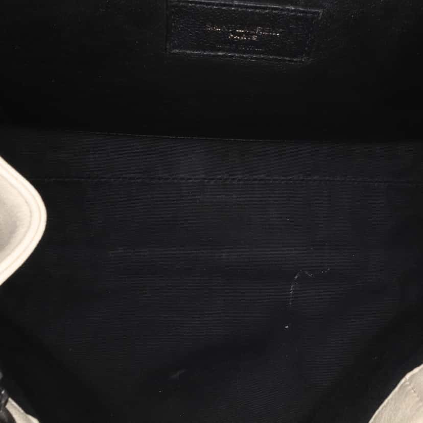 Saint Laurent Small Chevron Lambskin Monogram Nolita Shoulder Bag Brown Leather Good condition - Model View