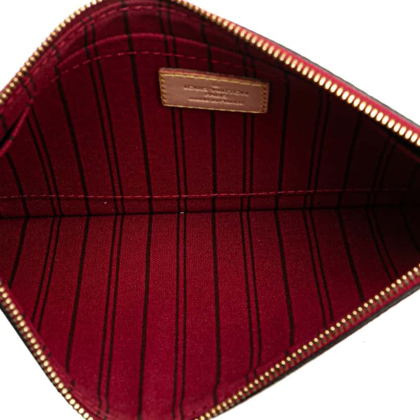Louis Vuitton Monogram Neverfull Pouch Brown Canvas Good condition - Model View