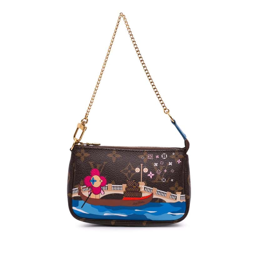 Louis Vuitton Monogram Vivienne Venice Mini Pochette Accessoires Brown Canvas Good condition - Front View