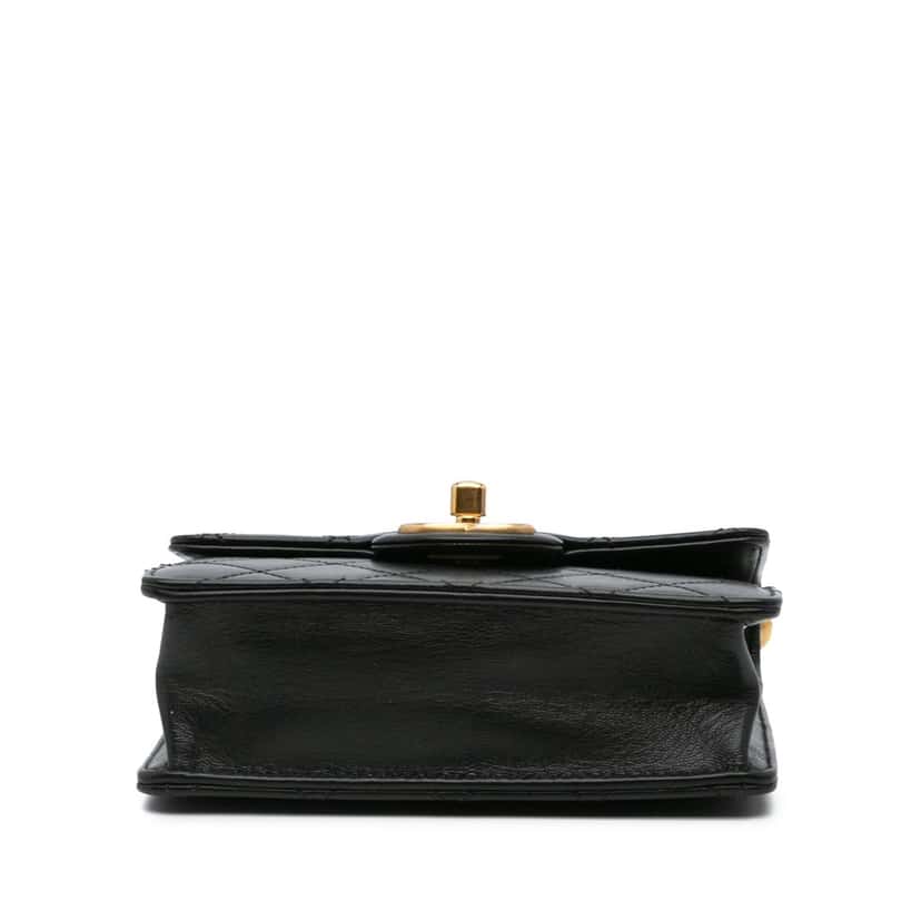Chanel Small Lambskin Chic Pearls Flap Black Leather Good condition - Inside View