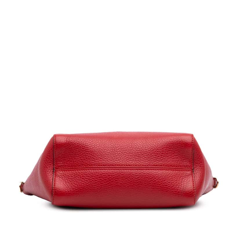 Gucci Mini Leather Swing Satchel Red Leather Good condition - Inside View