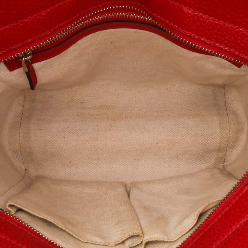Gucci Mini Leather Swing Satchel Red Leather Good condition - Model View