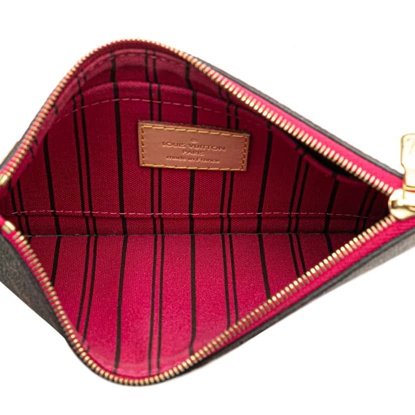 Louis Vuitton Monogram Neverfull Pouch Brown Canvas Good condition - Model View