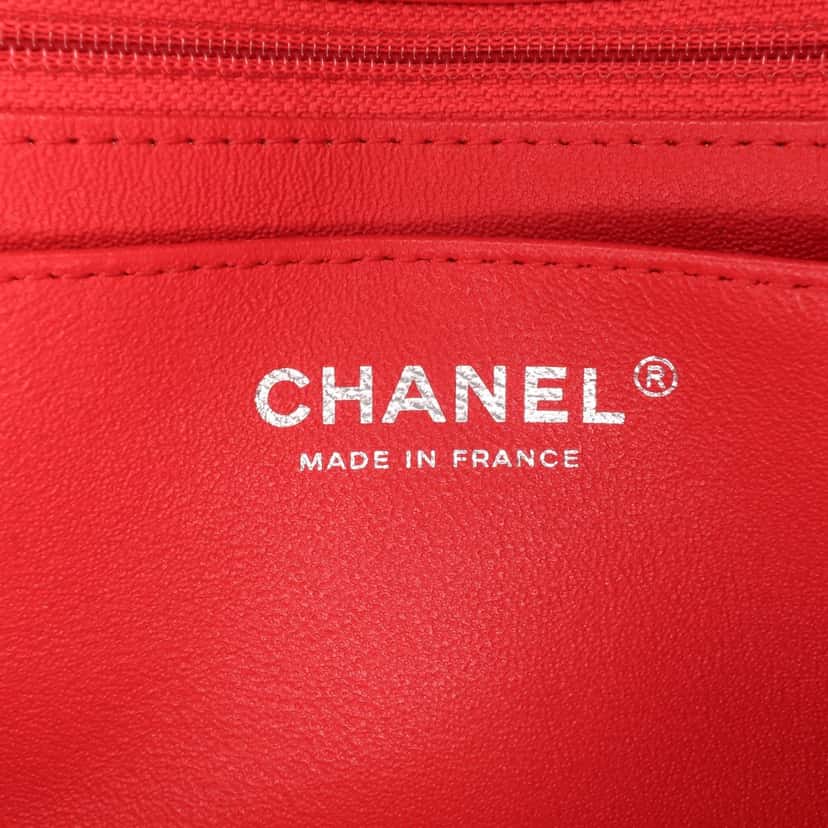 Chanel Mini Rectangular Bicolor Patent Single Flap Red Leather Good condition - Box View