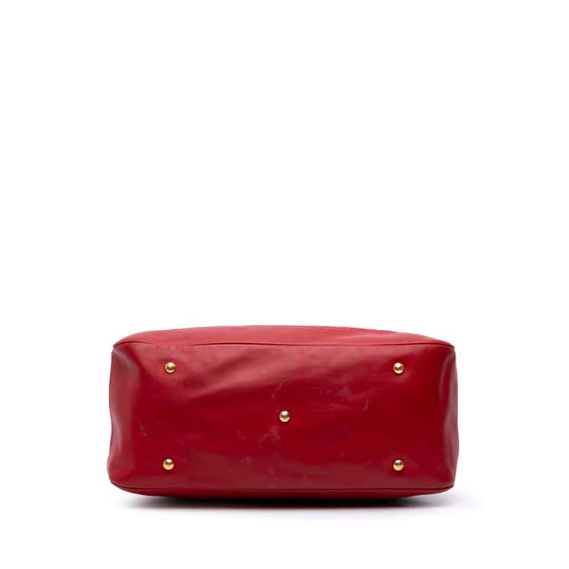 Gucci Medium Guccissima Valentine Top Handle Bag Red Leather Good condition - Inside View