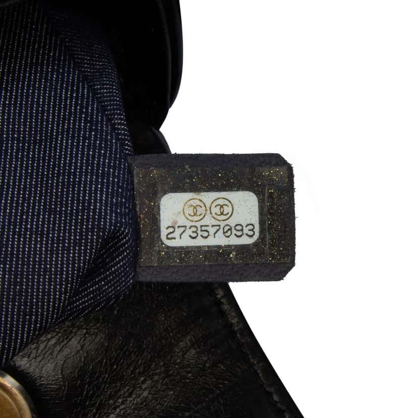 Chanel Crumpled Calfskin En Vogue Rope Flap Black Leather Good condition - Box View