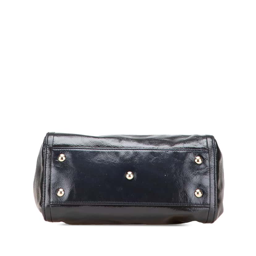 Gucci Small Patent Soho Satchel Blue Leather Good condition - Inside View
