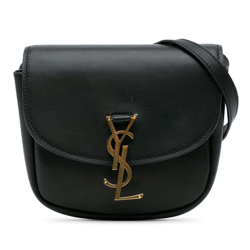 Saint Laurent Small Leather Monogram Kaia Crossbody Black Leather Good condition - Front View