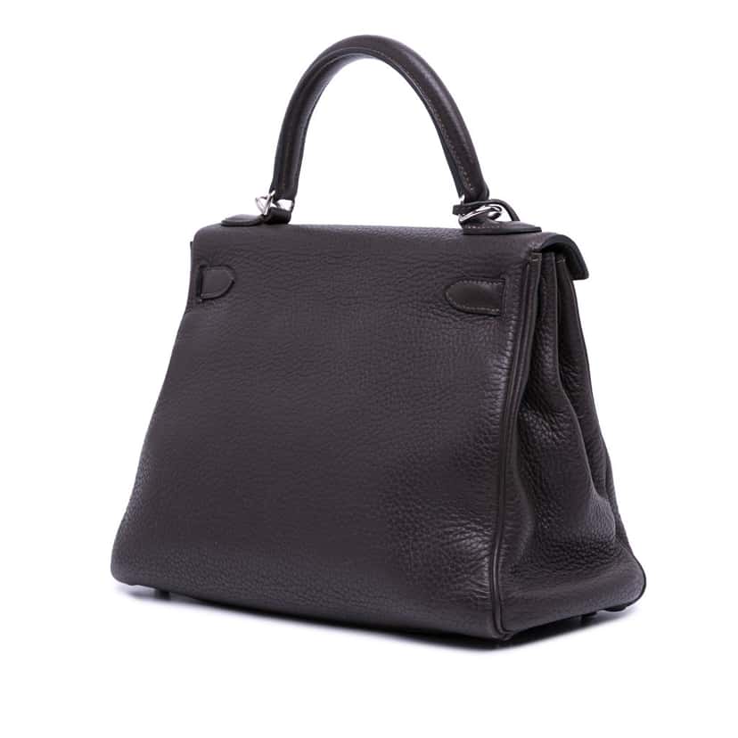 Hermès Togo Kelly II Retourne 28 Brown Leather Good condition - Back View