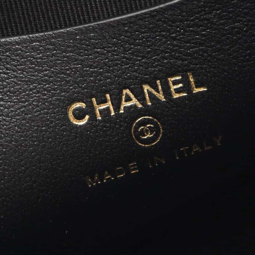 Chanel Quilted Lambskin Leo Shoulder Bag Black Leather Good condition - Model View