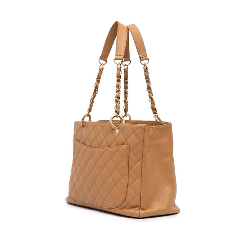 Chanel Caviar Grand Shopping Tote Brown Leather Good condition - Back View