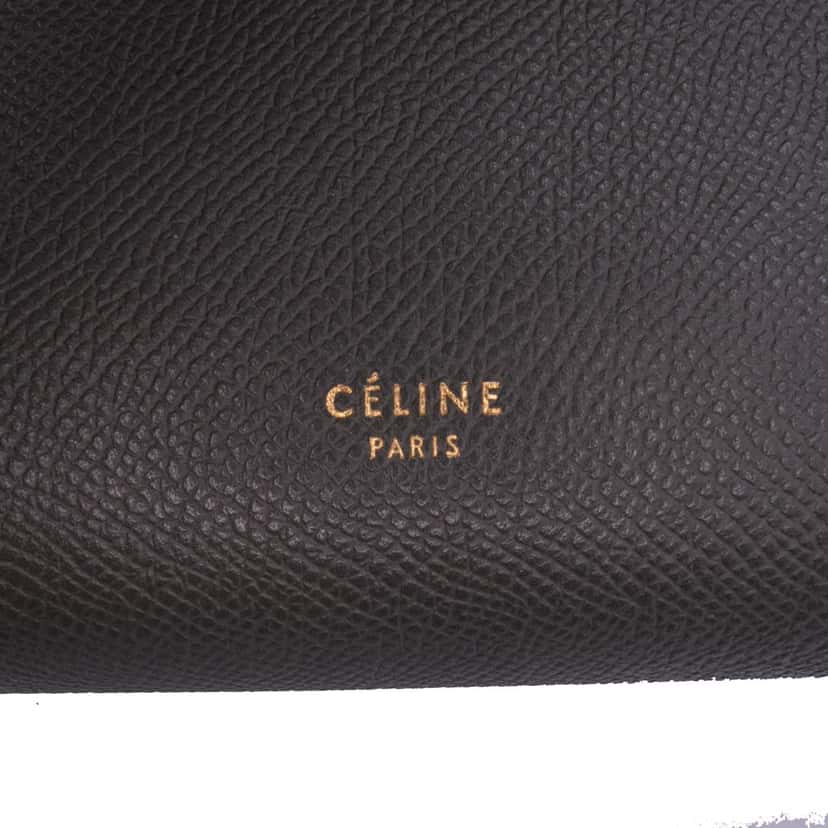 Celine Micro Grained Calfskin Belt Bag Grey Leather Good condition - Box View