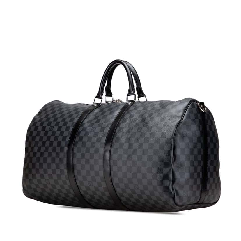 Louis Vuitton Damier Graphite Keepall Bandouliere 55 Grey Canvas Good condition - Back View