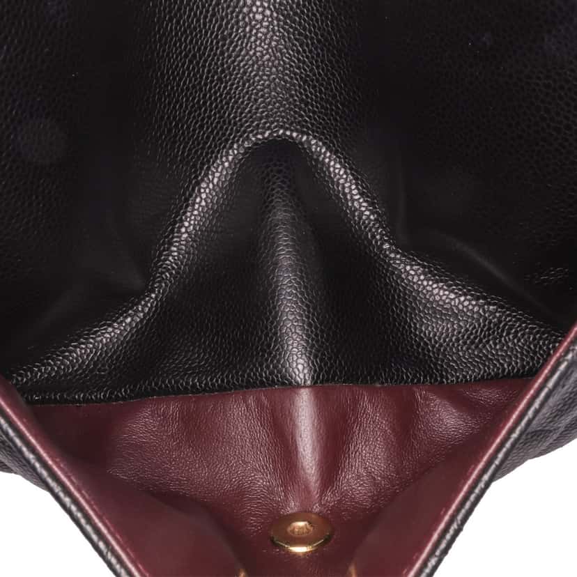 Chanel Jumbo Classic Caviar Double Flap Black Leather Fair condition - Box View