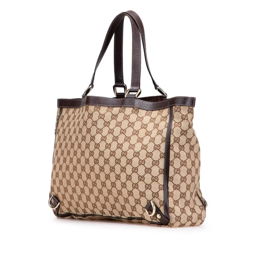 Gucci GG Canvas Abbey D Ring Tote Brown Canvas Good condition - Back View