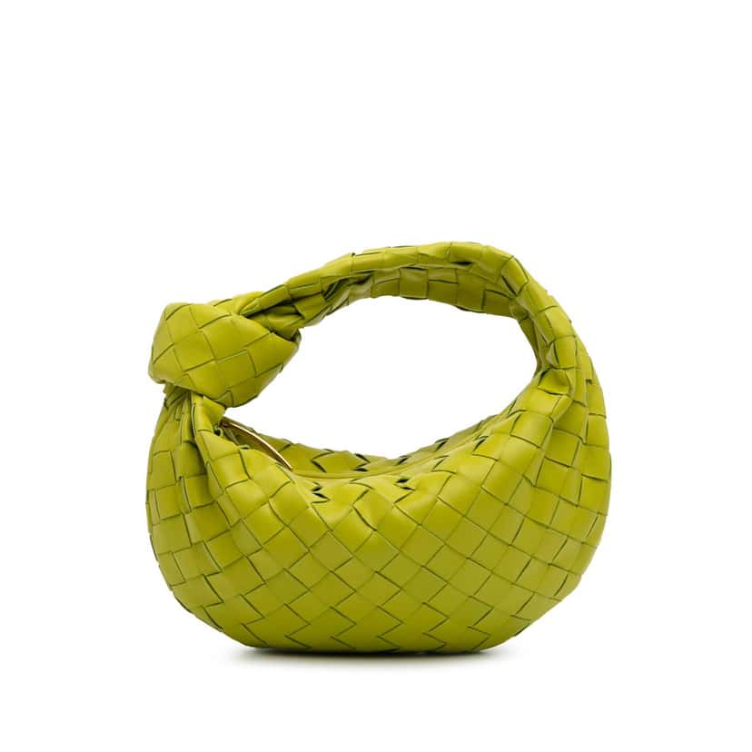 Bottega Veneta Mini Nappa Intrecciato Jodie Green Leather Good condition - Front View