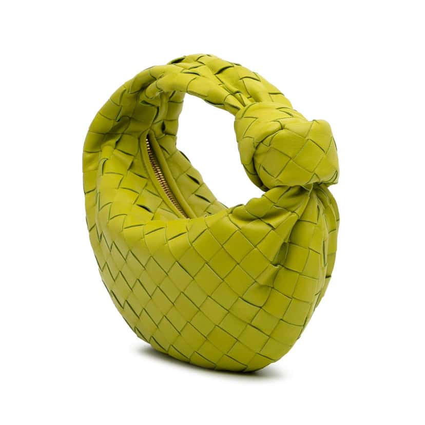 Bottega Veneta Mini Nappa Intrecciato Jodie Green Leather Good condition - Back View
