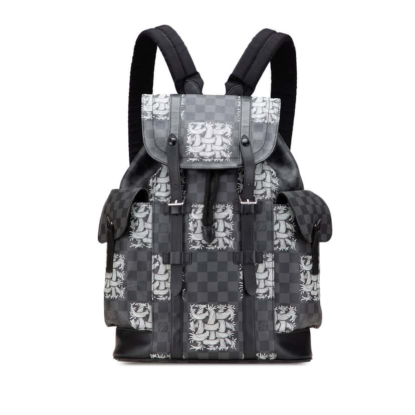 Louis Vuitton Nemeth Damier Graphite Christopher Backpack PM Black Canvas Good condition - Front View