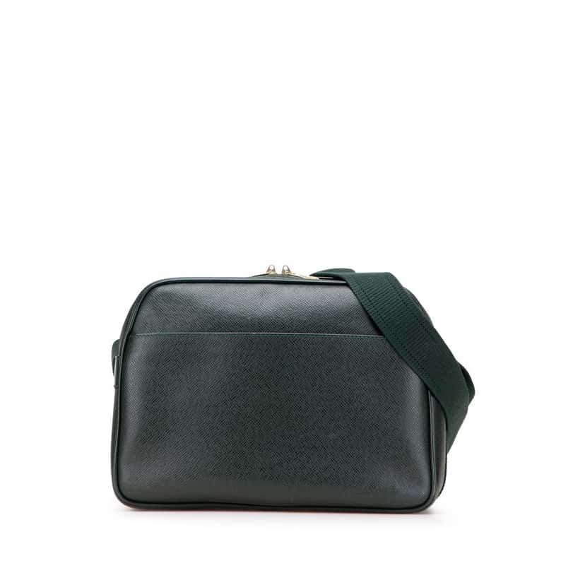 Louis Vuitton Taiga Reporter PM Green Leather Good condition - Front View