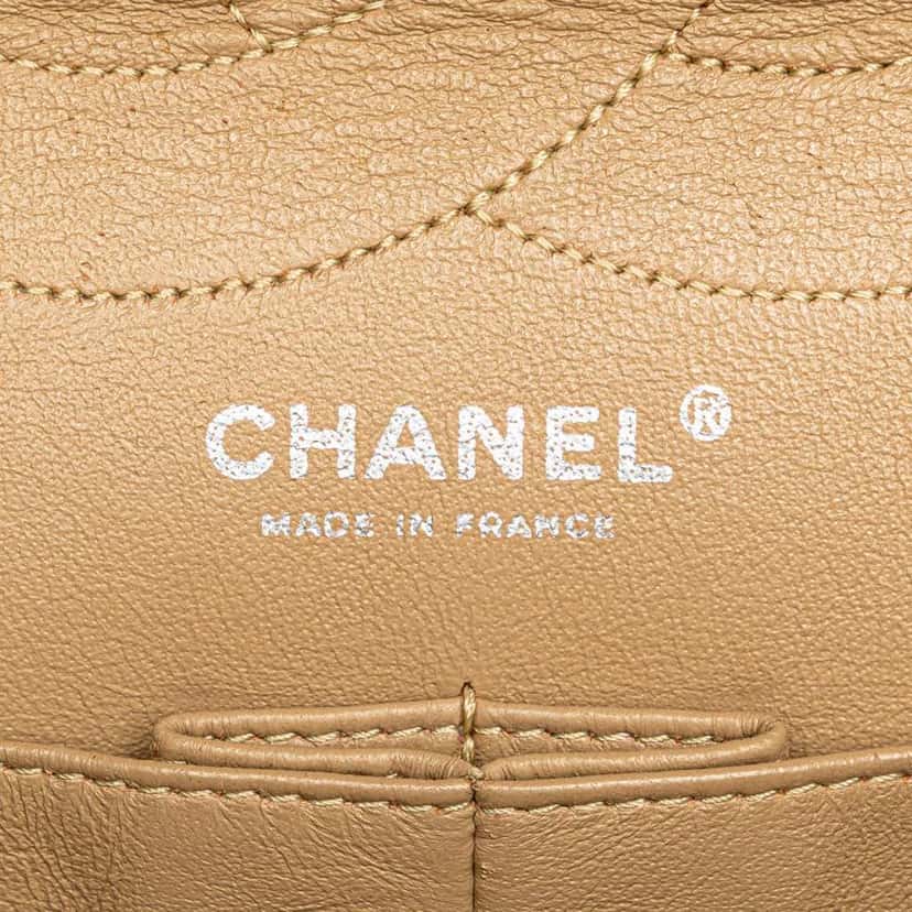 Chanel Reissue 2.55 Aged Calfskin Double Flap 227 Gold Leather Good condition - Box View