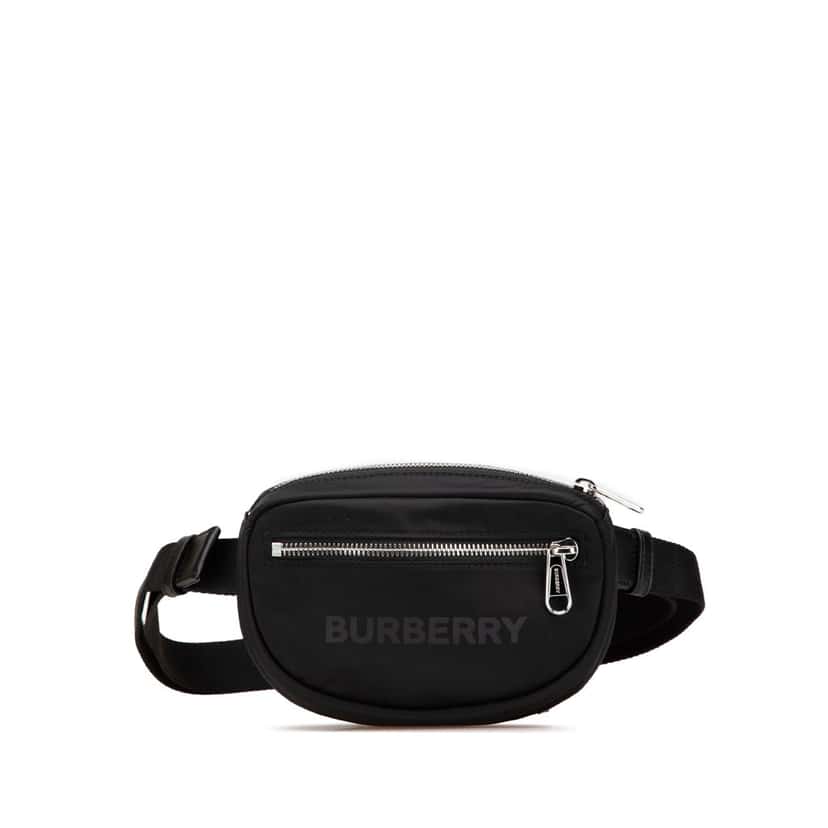 Burberry Econyl Nylon Logo Cannon Bum Bag Black Good condition - Front View