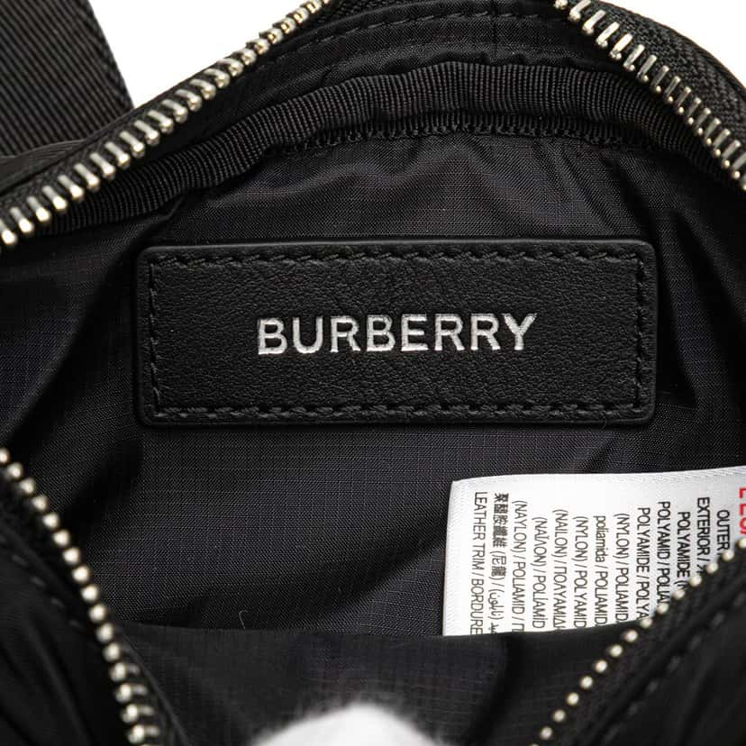 Burberry Econyl Nylon Logo Cannon Bum Bag Black Good condition - Box View