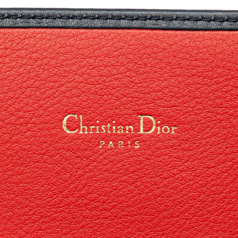 Dior Leather Card Case Blue Leather Good condition - Box View