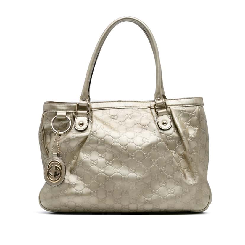 Gucci Guccissima Sukey Tote Gold Leather Good condition - Front View