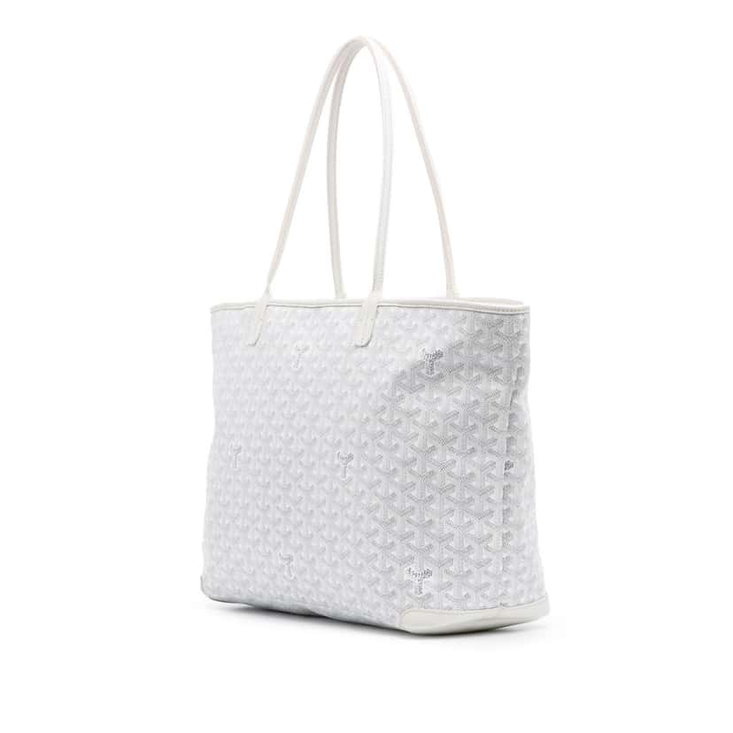 Goyard Goyardine Artois MM White Canvas Good condition - Back View