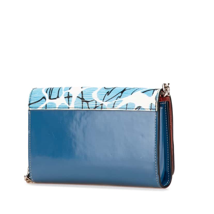 Louis Vuitton Epi Aqua Twist Wallet on Chain Blue Leather Good condition - Back View