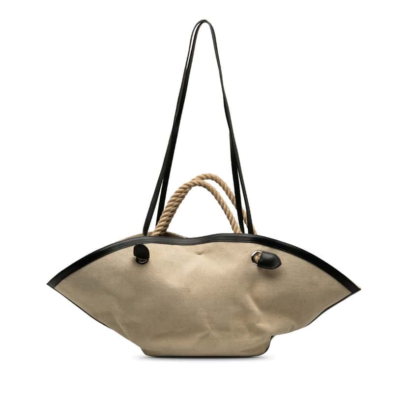 Jil Sander Canvas Sombrero Satchel Brown Canvas Very good condition - Inside View
